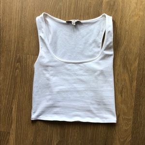 Express Off White Crop Tanktop